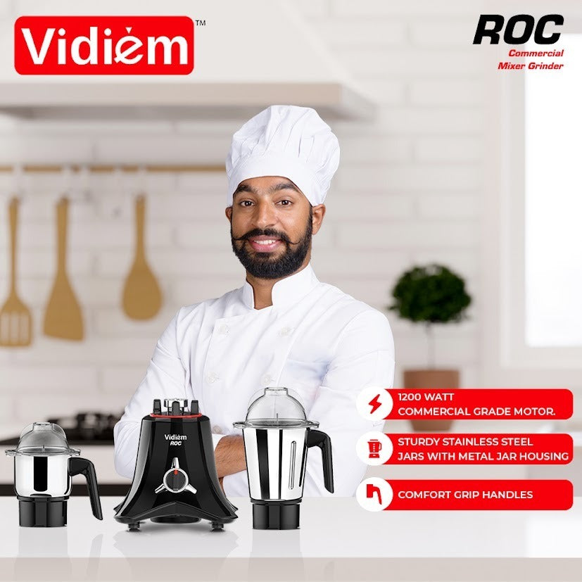 Vidiem ROC 1200 Watts, 110V Commercial Mixer Grinder